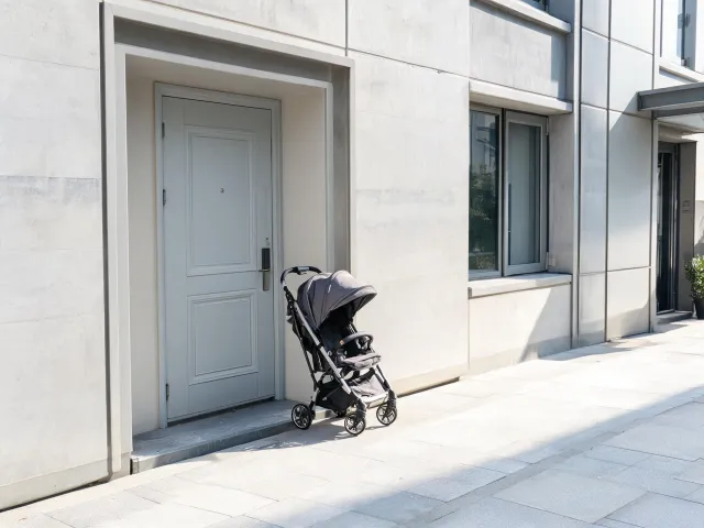 Compact stroller for urban family travel